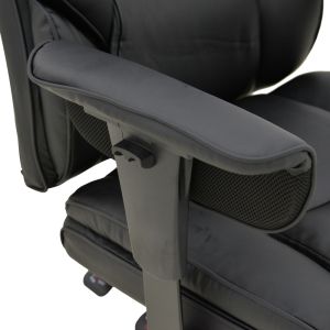 Office chair with footrest Zanci black Pu 70x66x112-120cm