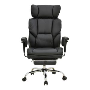 Office chair with footrest Zanci black Pu 70x66x112-120cm