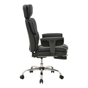 Office chair with footrest Zanci black Pu 70x66x112-120cm