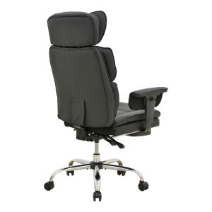 Office chair with footrest Zanci black Pu 70x66x112-120cm