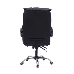 Office chair with footrest Dietina Pu in black color 60x50x105-115cm