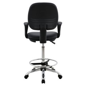Office chair with stool, black 56.5x60x(114-136)cm HM1042.01