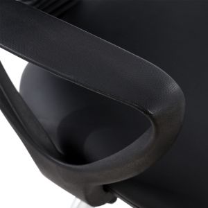 Office chair with stool, black 56.5x60x(114-136)cm HM1042.01