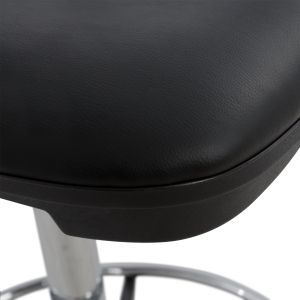 Office chair with stool, black 56.5x60x(114-136)cm HM1042.01