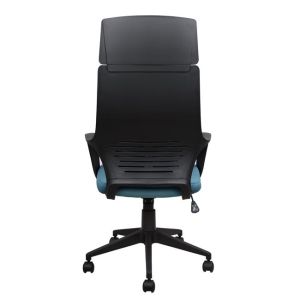 Office chair gray-light blue and black base 64x61x126cm Hm1054,06