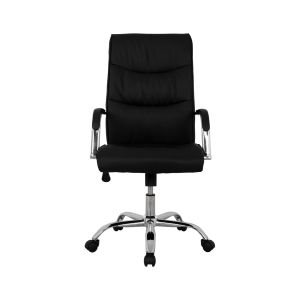 Office chair black with chrome base 55.5x65x111cm Hm1044.11