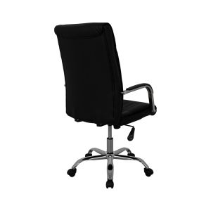 Office chair black with chrome base 55.5x65x111cm Hm1044.11