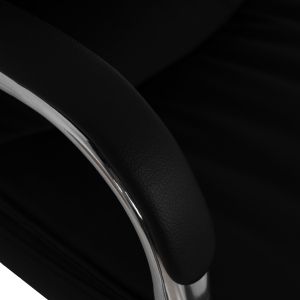 Office chair black with chrome base 55.5x65x111cm Hm1044.11