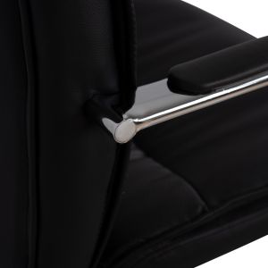Office chair black with chrome base 55.5x65x111cm Hm1044.11