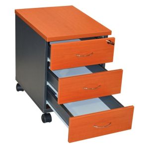 Cherry-colored office drawer with 3 drawers 38x48x53cm Hm2011,03