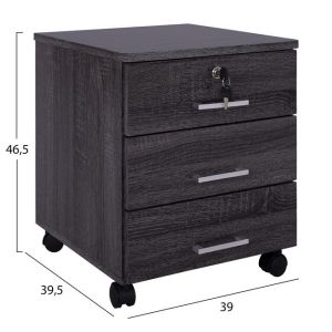 Office drawer gray 39x39.5x46.5cm Hm2282.01