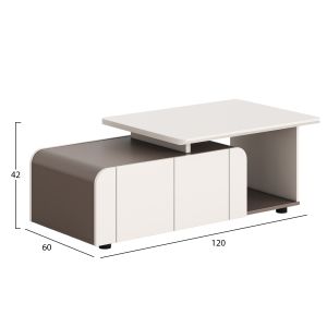 Офис шкаф Newline Hm18285 меламин в кремаво бяло - светло кафяво 120x60x42всм.
