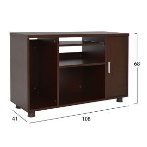 Office cabinet Vance in wenge color 80x40x118cm Hm2051,12