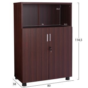 Office cabinet wine 80x38x118.5cm Hm2058.12