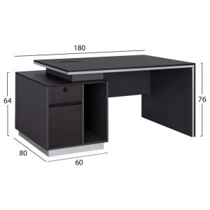 Office cabinet with left wardrobe Rosewood 180x80x76cm Hm2113l