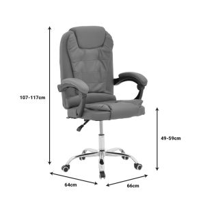 Office manager chair Kardi beige Pu 66x64x117cm