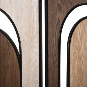 Параван 6 крила Crypt Mdf в 4 цвята-черна метална рамка 241x1,5x180hcм Hm4221