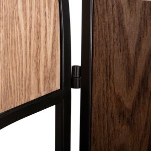 Параван 6 крила Crypt Mdf в 4 цвята-черна метална рамка 241x1,5x180hcм Hm4221