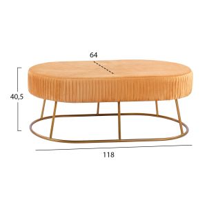Пейка Alinafe Hm8635,09 златна 118x64x40,5cm
