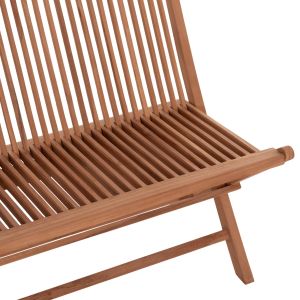 Пейка Kendall Hm18128 сгъваема, изработена от тикова дървесина в естествен цвят 100x47x89всм.