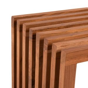 Пейка Niya Hm9829 от масивно тиково дърво 139,5x34,5x48,5hcm