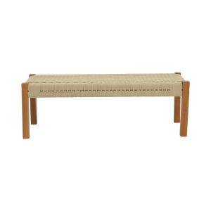 Bench Uma teak and rope in natural shade 120x45x40cm