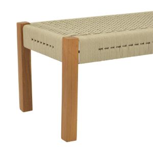 Пейка Uma, тиково дърво и въже в естествен цвят 150x45x40см