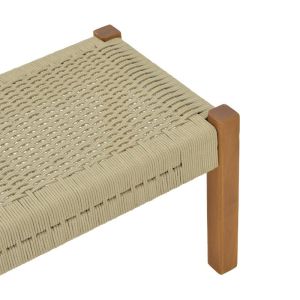 Пейка Uma, тиково дърво и въже в естествен цвят 150x45x40см
