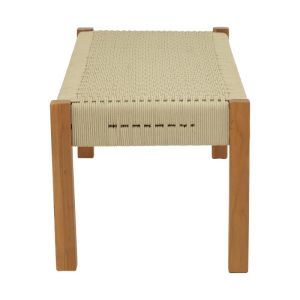 Пейка Uma, тиково дърво и въже в естествен цвят 150x45x40см