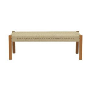 Пейка Uma, тиково дърво и въже в естествен цвят 150x45x40см