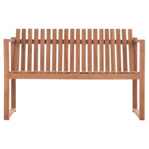 Пейка с 2 места Ved Hm18124 тиково дърво в естествен цвят 130x60x86в см.