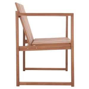Пейка с 2 места Ved Hm18124 тиково дърво в естествен цвят 130x60x86в см.