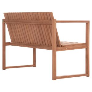 Пейка с 2 места Ved Hm18124 тиково дърво в естествен цвят 130x60x86в см.