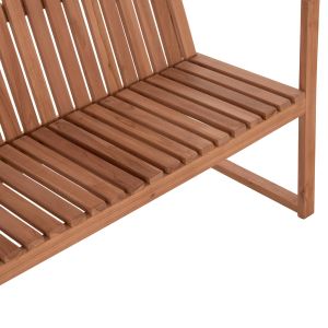 Пейка с 2 места Ved Hm18124 тиково дърво в естествен цвят 130x60x86в см.