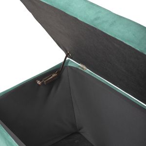 Пейка с ракла за съхранение Cypress Hm279,13 плюш цвят зелен 90x50x52hcm