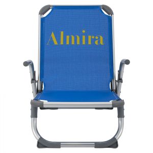 Плажен стол Hm5053,01 син алуминиев 56x70x66cm