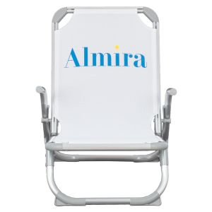 Плажен стол Hm5053,03 бял алуминиев 56x70x66cm