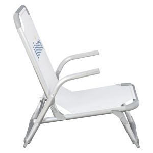 Плажен стол Hm5053,03 бял алуминиев 56x70x66cm