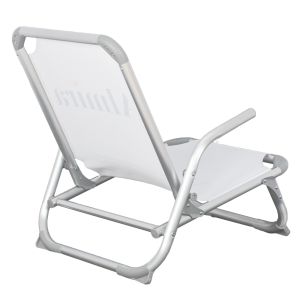Плажен стол Hm5053,03 бял алуминиев 56x70x66cm