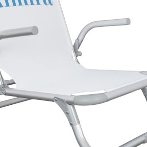 Плажен стол Hm5053,03 бял алуминиев 56x70x66cm