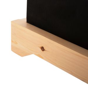 Плажен шезлонг Ikaria Hm10623,01бор масив-черна възглавничка 20cm Thick