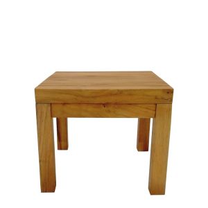 Beach table made of poly teak in a natural shade 35x35x30 cm