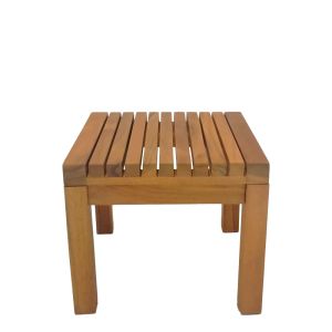 Beach table made of poly teak in a natural shade 35x35x30 cm