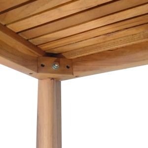 Beach table made of poly teak in a natural shade 35x35x30 cm