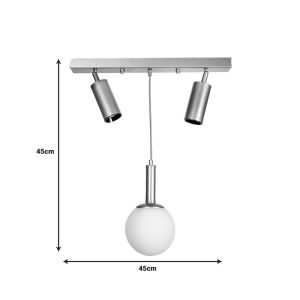 Ceiling lamp Barten E27 black metal 45x30x45cm