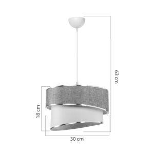 Ceiling lamp Loopy ε27 pink-white D30x18cm