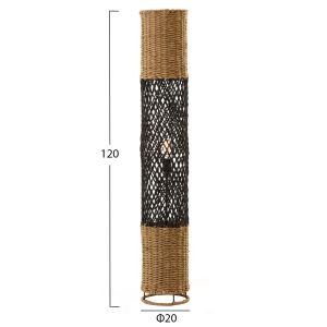 Wicker lampion in sandy beige-black Hm4342 D20x120cm