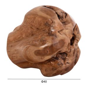 Подова декорация Clemor (m) Hm18301 сфера, изработена от масивно тиково дърво - естествен цвят φ40 см.