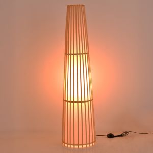 Floor lamp Nanto E27 bamboo in natural color D29x120cm