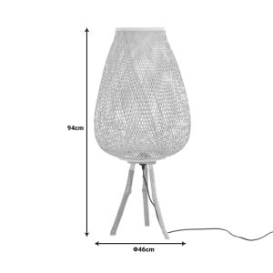 Floor lamp Vazel E27 bamboo in natural color D46x94cm